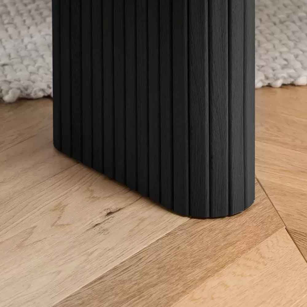 Avenel Wooden Dining Bench in Black