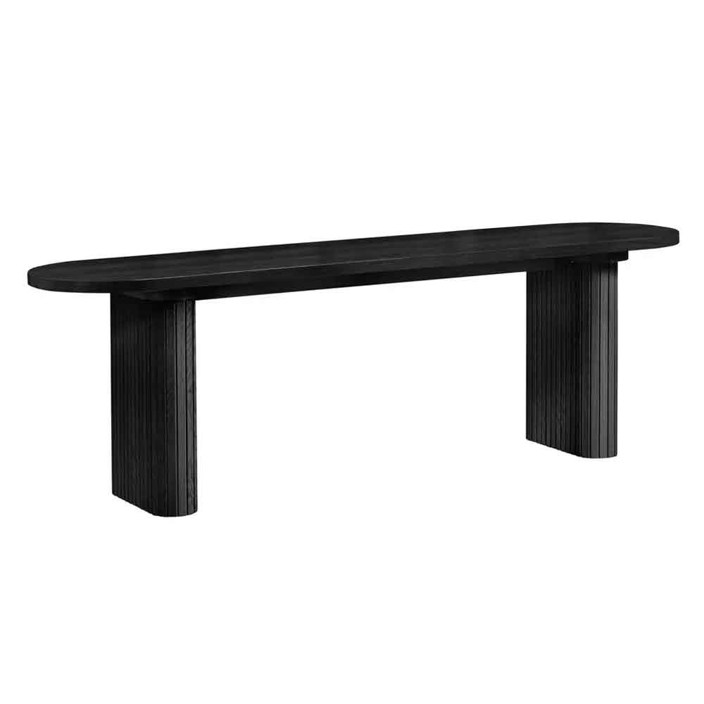 Avenel Wooden Dining Bench in Black