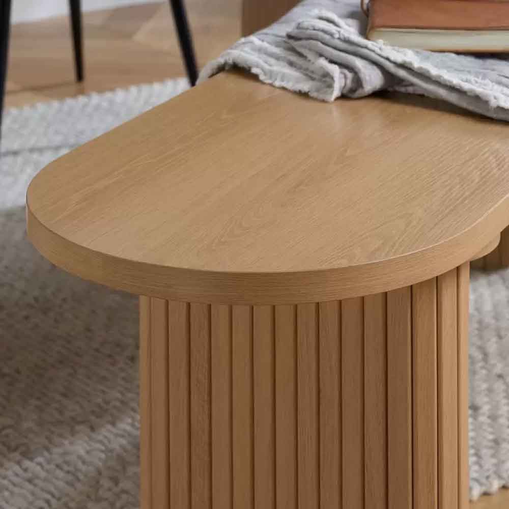 Avenel Wooden Dining Bench in Oak