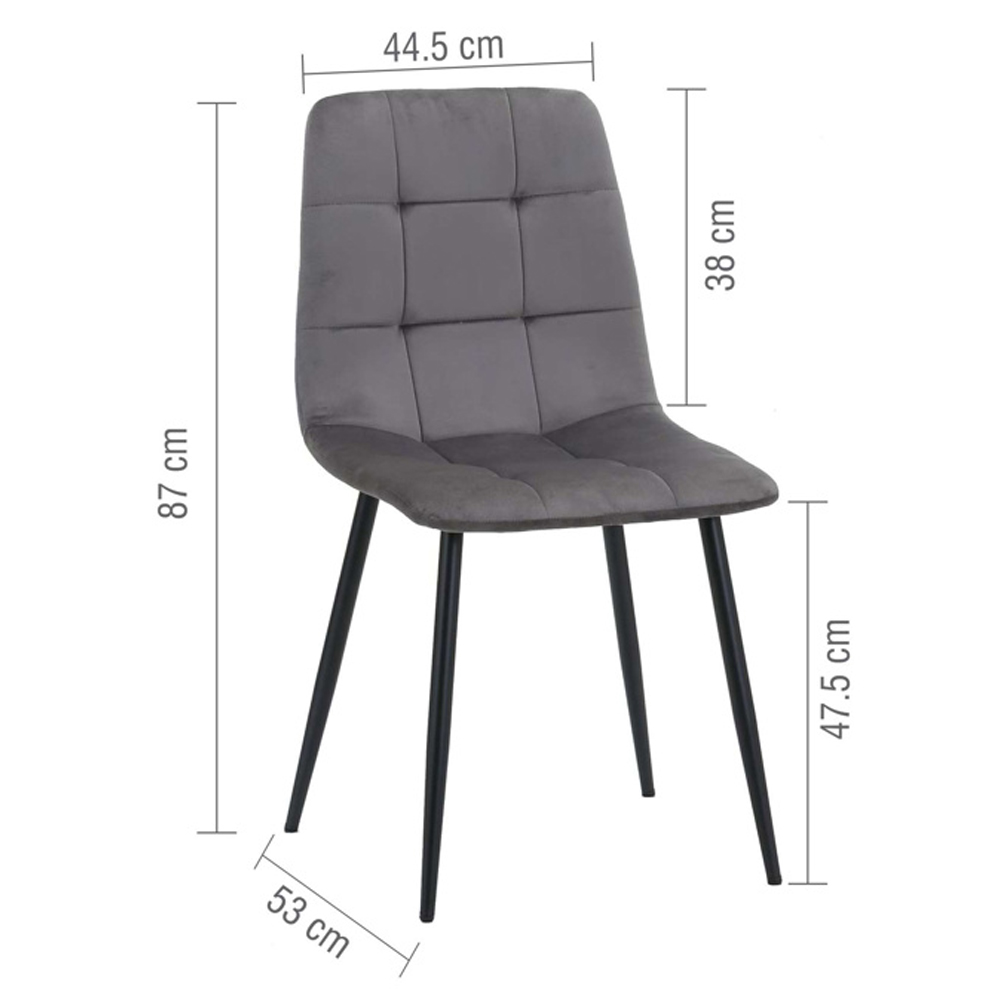 Avenel Wooden Fluted Dining Table with 2 Grey Chairs and 1 Bench in Black