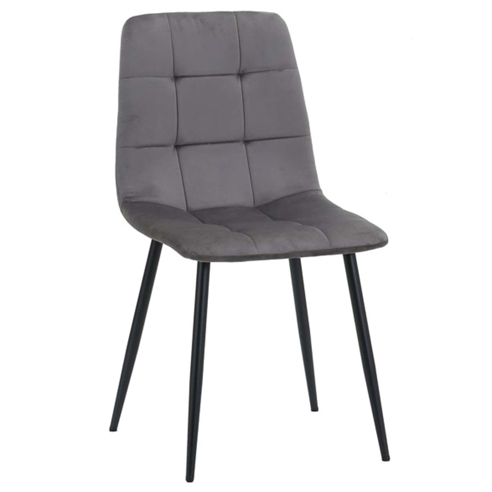 Avenel Wooden Oval Dining Table With 4 Grey Chairs In Black