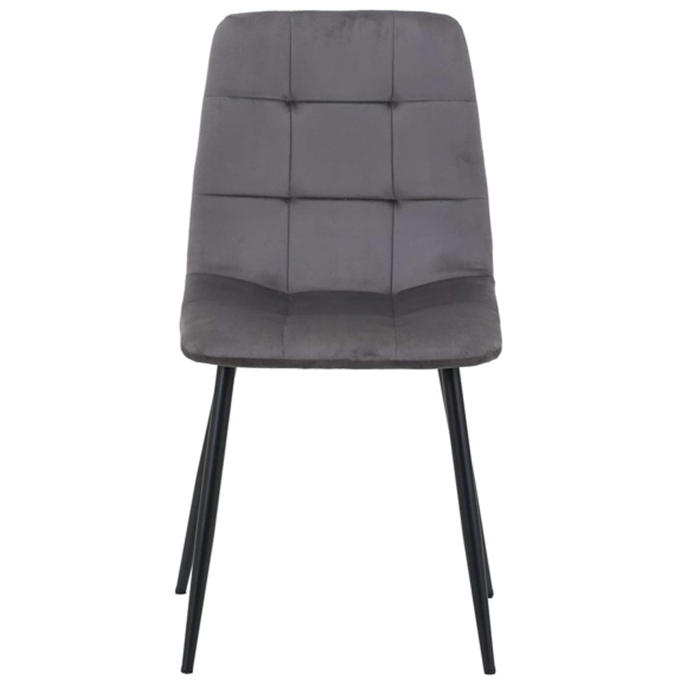 Avenel Wooden Oval Dining Table With 4 Grey Chairs In Black