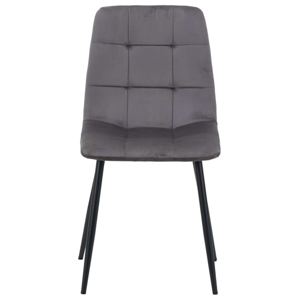 Avenel Wooden Round Dining Table With 4 Grey Chairs In Oak