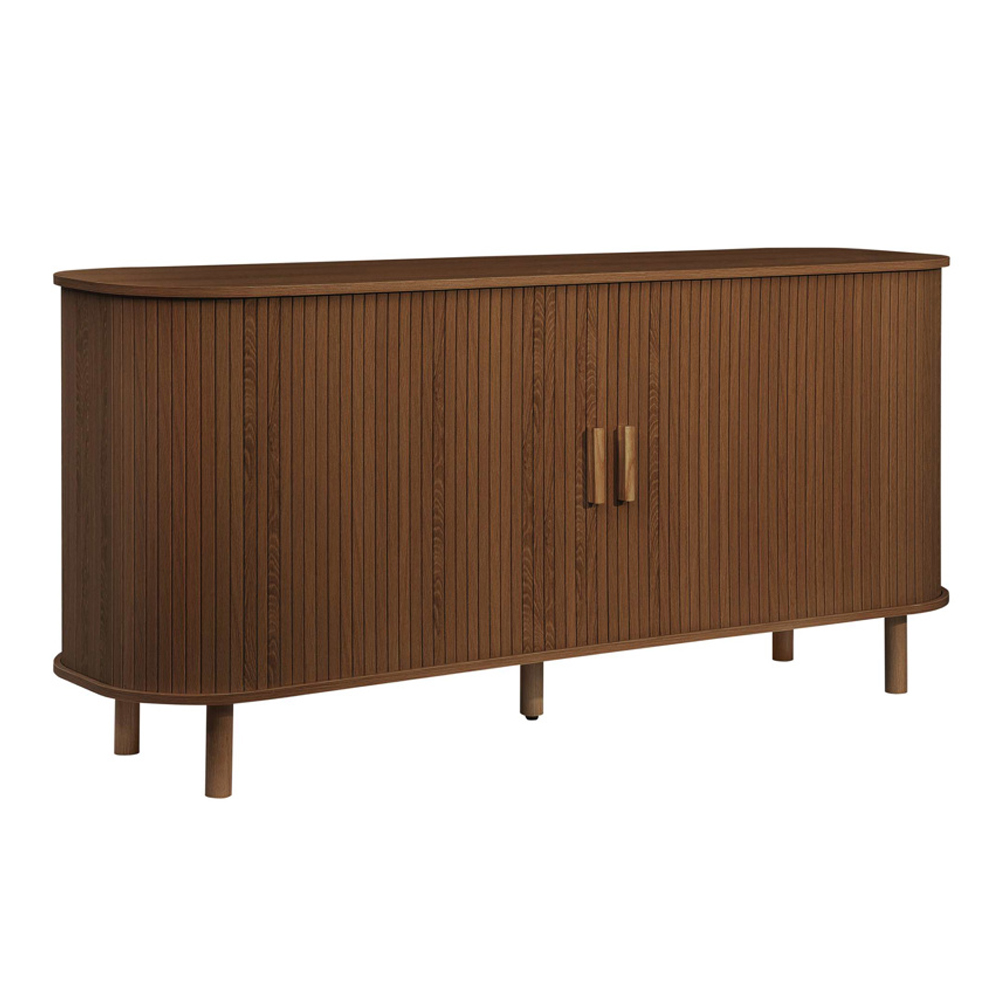 Avenel Wooden Storage Cabinet With 2 Sliding Doors In Walnut