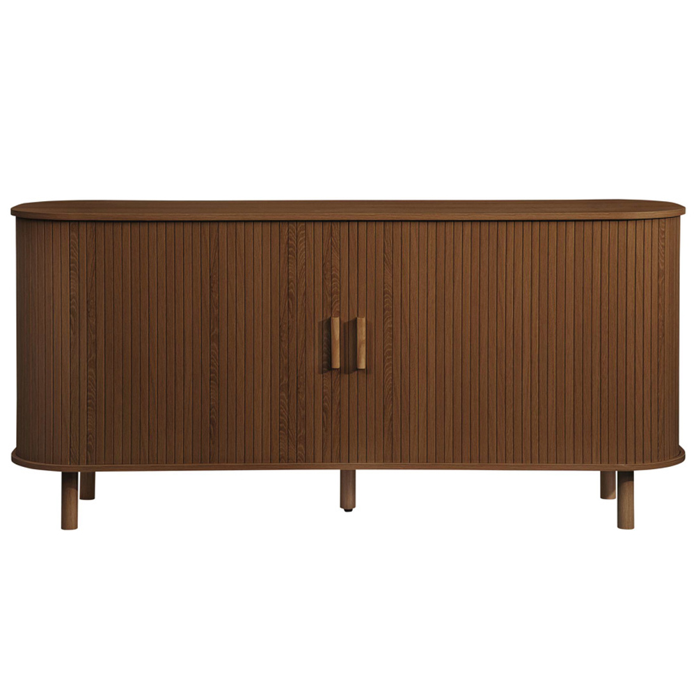 Avenel Wooden Storage Cabinet With 2 Sliding Doors In Walnut