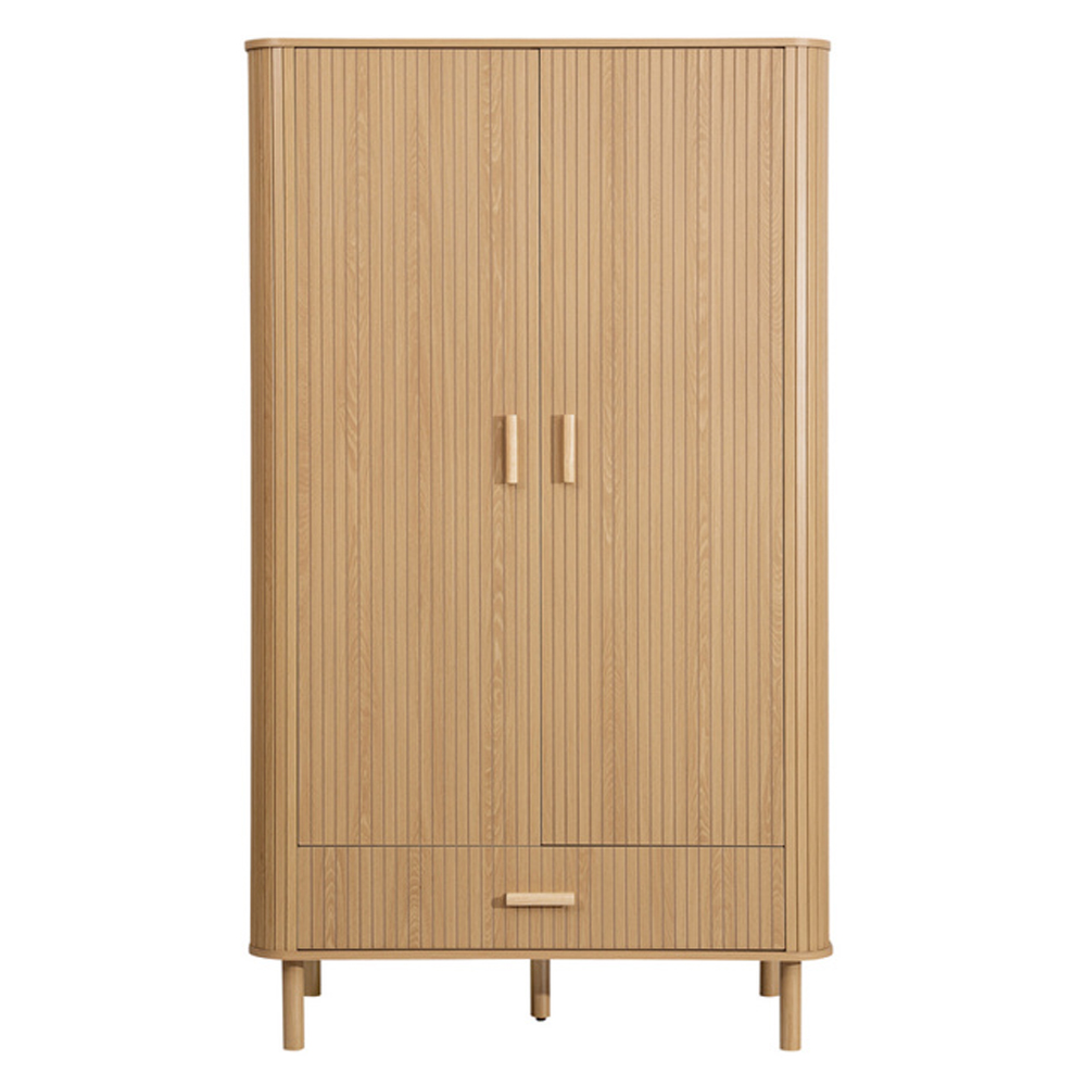 Avenel Wooden Wardrobe With 2 Doors 1 Drawer In Oak