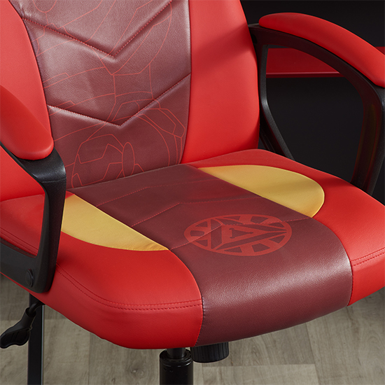 Avengers Faux Leather Childrens Computer Gaming Chair In Red_6