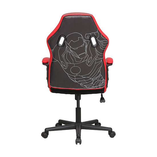 Avengers Faux Leather Childrens Computer Gaming Chair In Red_9