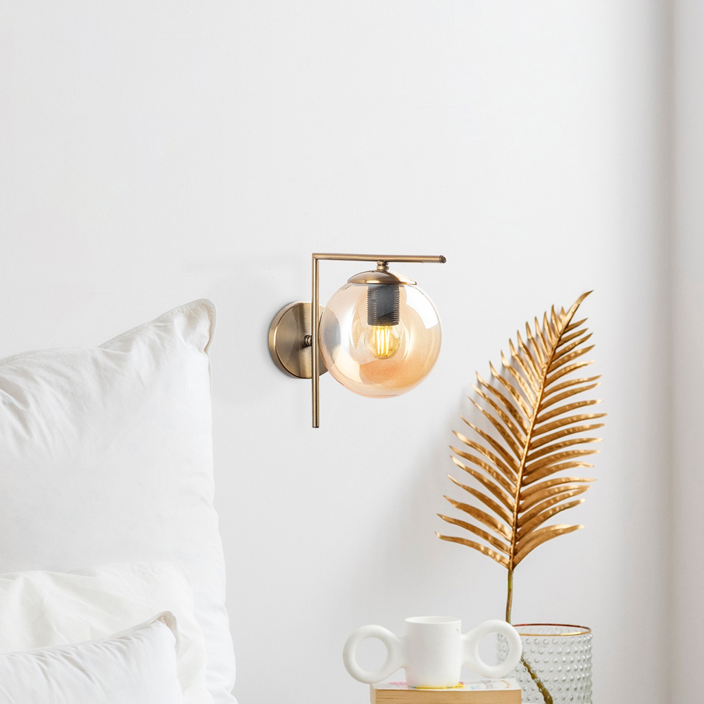Avenor Metal Wall Light in Antique and Clear