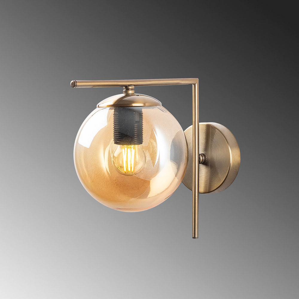 Avenor Metal Wall Light in Antique and Clear