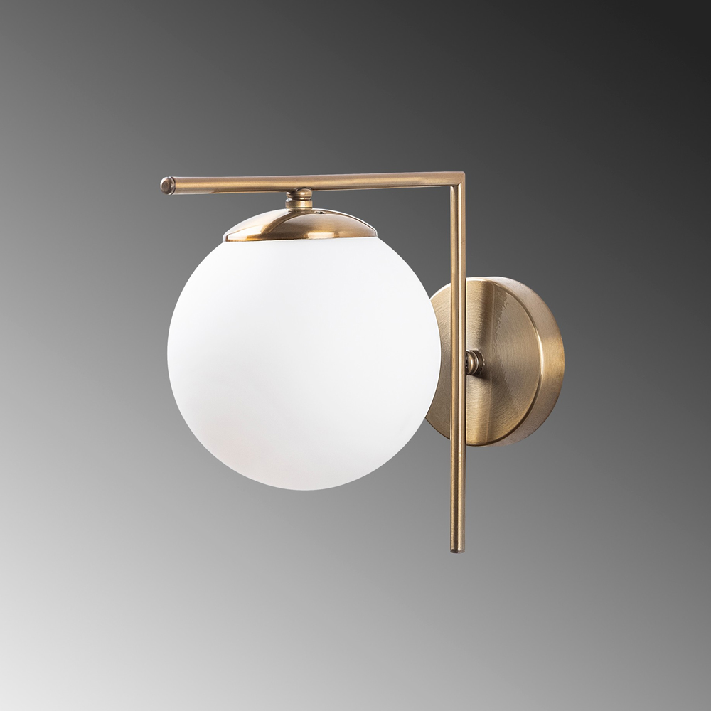 Avenor Metal Wall Light in Antique and White