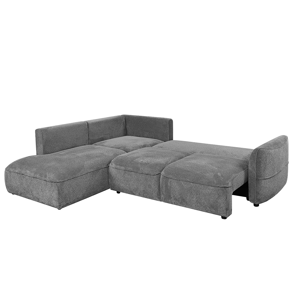 Avenyx Fabric Left-Handed Sofa Bed in Slate