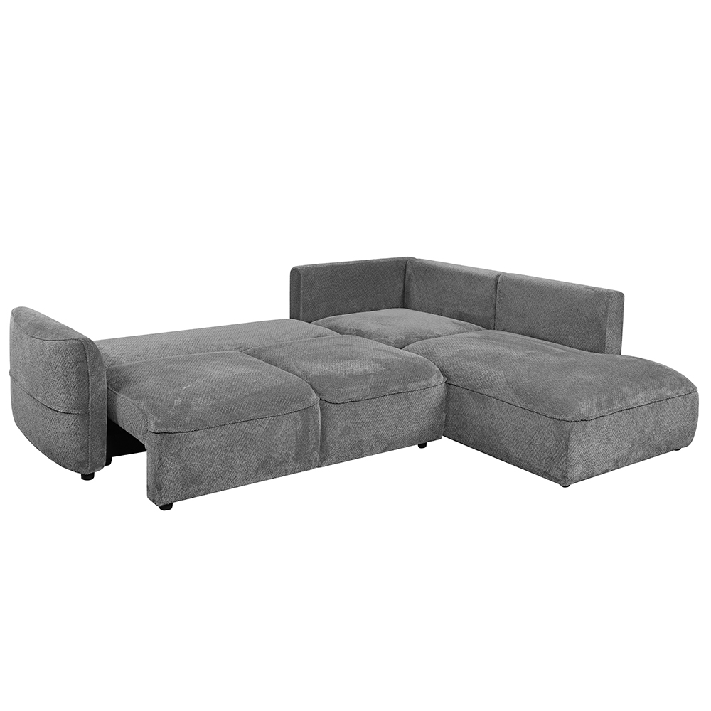 Avenyx Fabric Right-Handed Sofa Bed in Slate