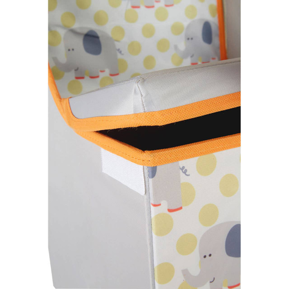 Avenza Polyester Kids Elephant Storage Seating Chair in Grey