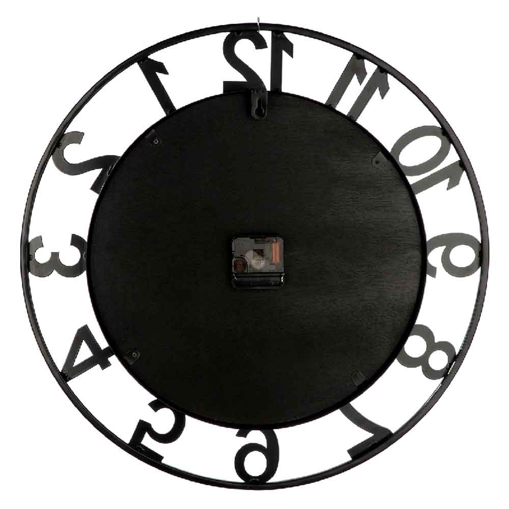 Averon Metal Deer Wall Clock In Black And Natural