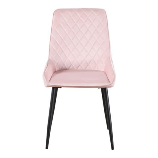 Avah Baby Pink Velvet Dining Chairs In Pair_3
