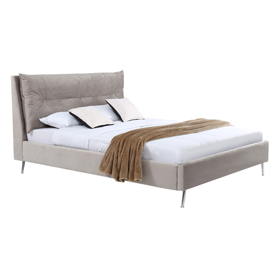 Avery Velvet Upholstered Super King Size Bed In Subtle Mink_1