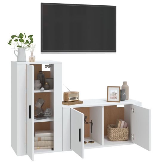 Avery Wooden Entertainment Unit Wall Hung In White