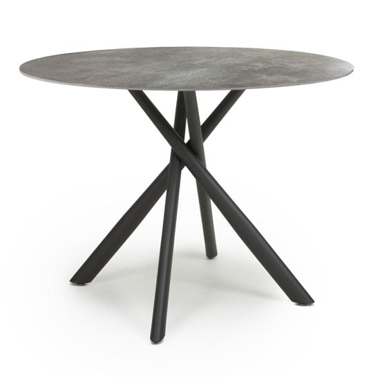Avesta Round Glass Top Dining Table In Grey_2