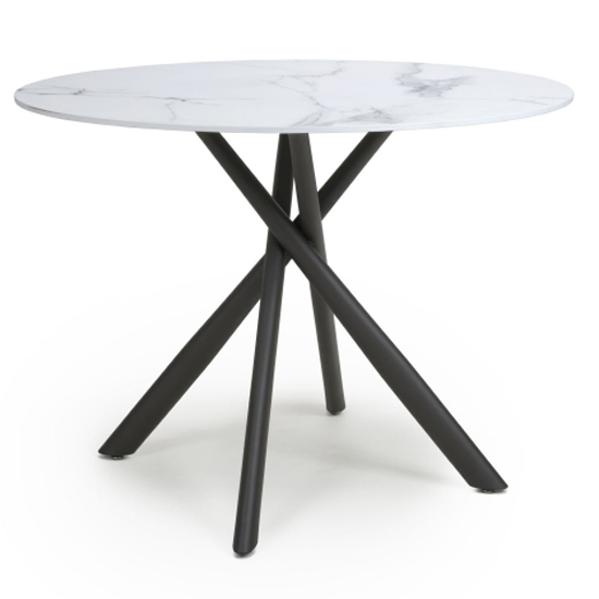 Accro White Glass Dining Table With 4 Conary Grey Chairs_2
