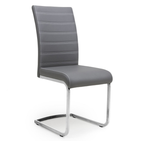 Accro White Glass Dining Table With 4 Conary Grey Chairs_3