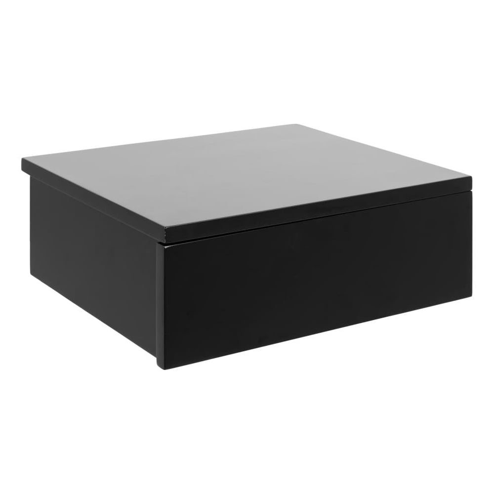 Product photograph of Aviana Wall Hung Wooden Bedside Cabinet With 1 Drawer In Black from Furniture in Fashion