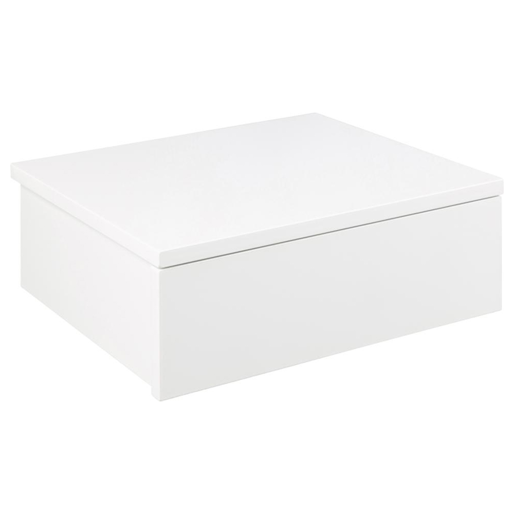 Aviana Wall Hung Wooden Bedside Cabinet With 1 Drawer In White