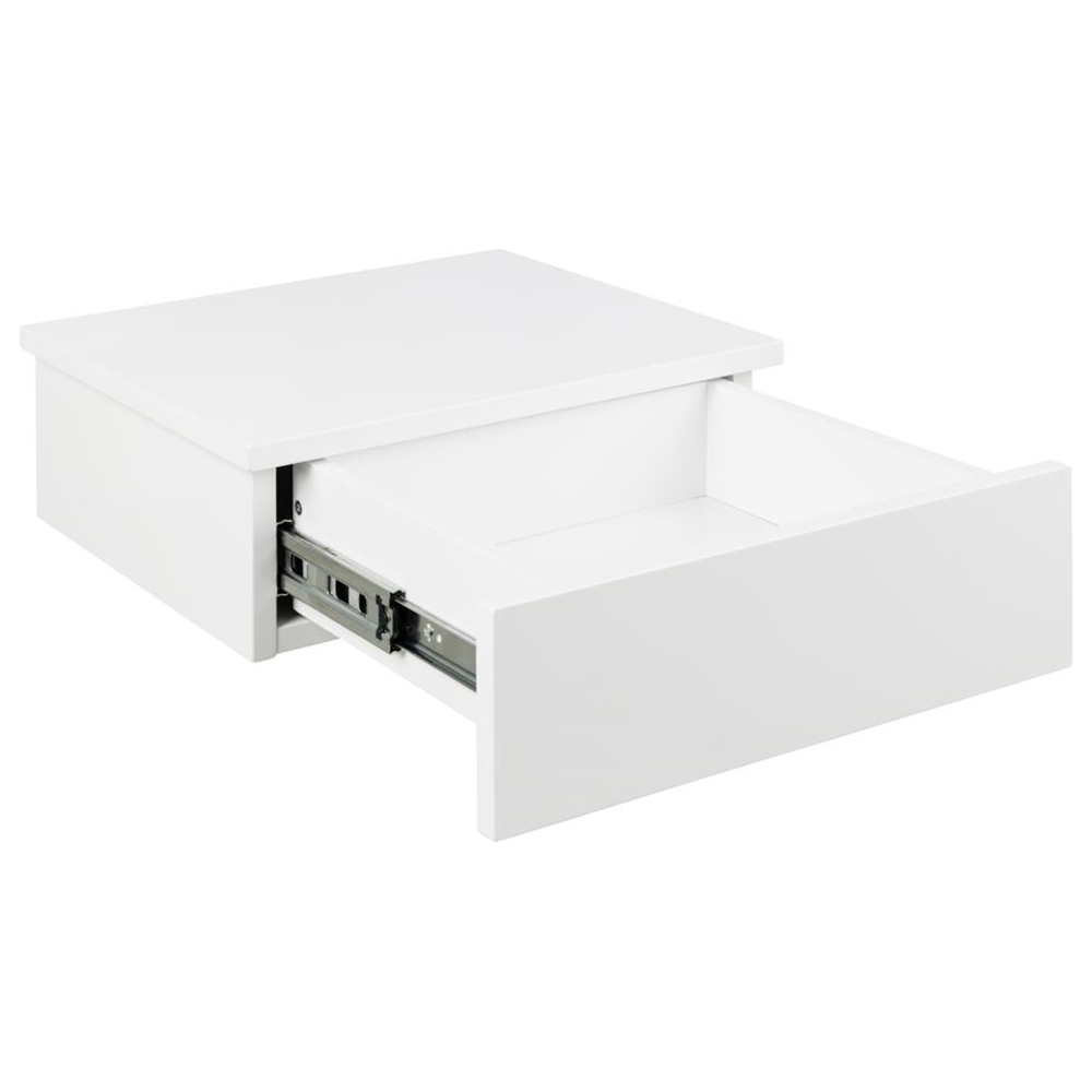 Aviana Wall Hung Wooden Bedside Cabinet With 1 Drawer In White
