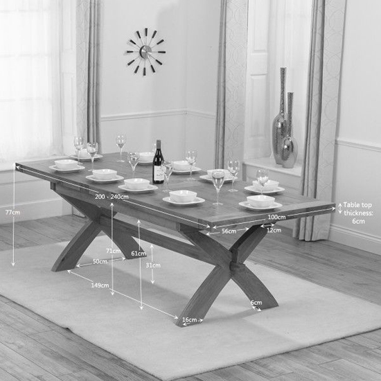 Avignon Extending Wooden Dining Table In Oak_5