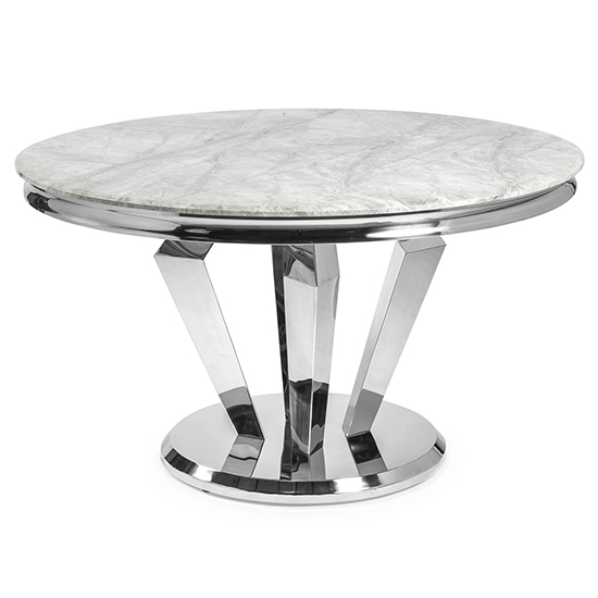 Avila Round Black Marble Dining Table With Polished Base Furniture in
