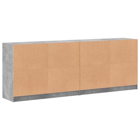Avila Wooden Office Cabinet With 4 Doors In Concrete Effect