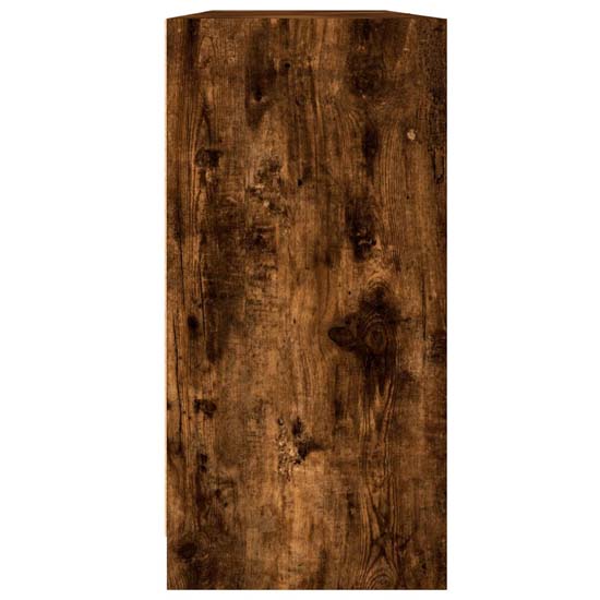 Avila Wooden Bookcase With 4 Doors In Smoked Oak