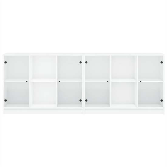 Avila Wooden Bookcase With 4 Doors In White