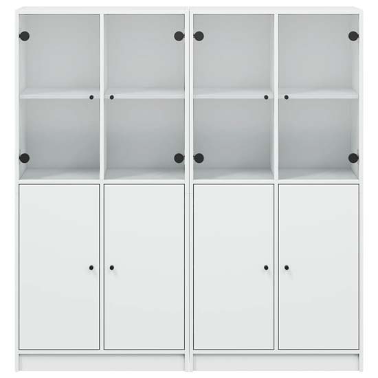 Avila Wooden Office Cabinet With 8 Doors In White