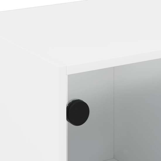 Avila Wooden Coffee Table With 2 Glass Doors In White