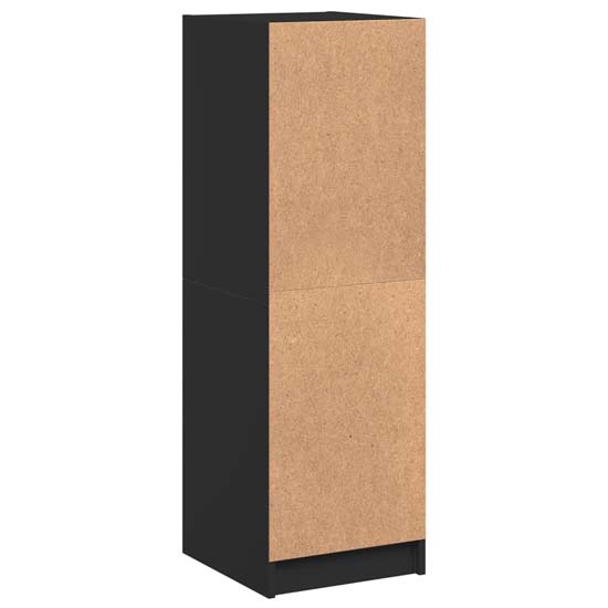 Avila Wooden Office Cabinet With 3 Glass Doors In Black