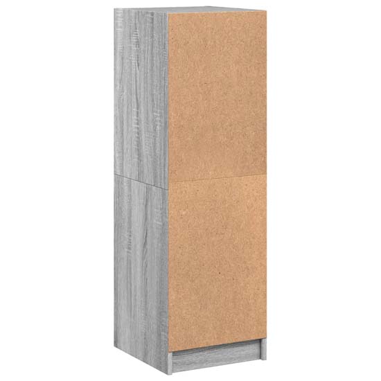 Avila Wooden Office Cabinet With 3 Glass Doors In Grey Sonoma