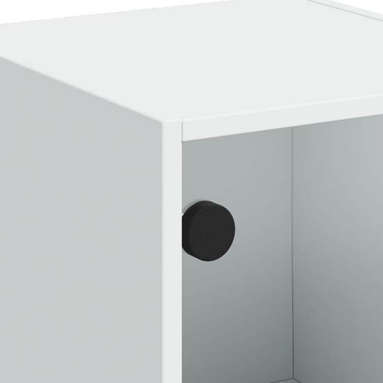 Avila Wooden Office Cabinet With 3 Glass Doors In White