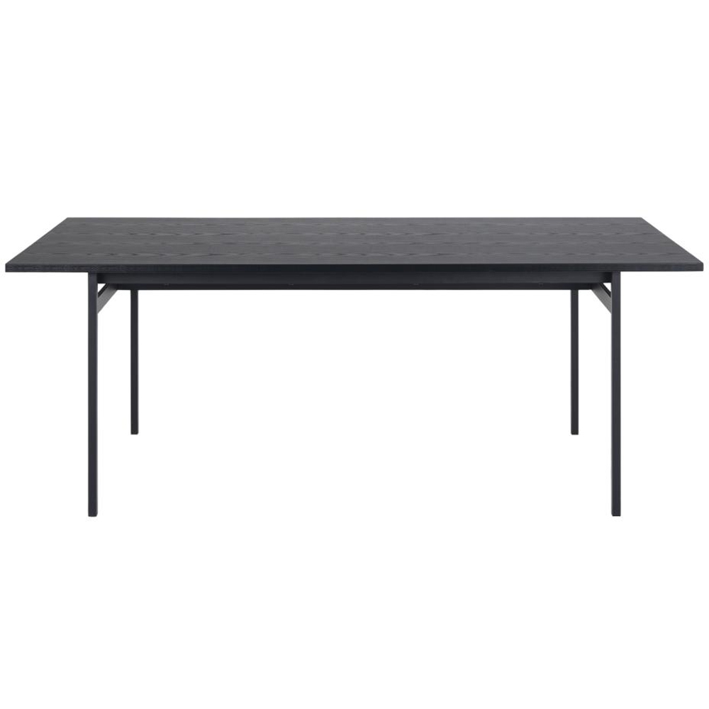 Avila Wooden Rectangular Dining Table In Ash Black