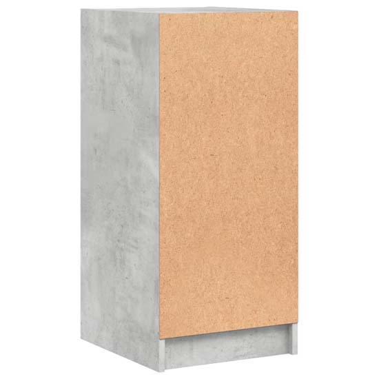 Avila Wooden Office Cabinet With 1 Glass Door In Concrete Grey