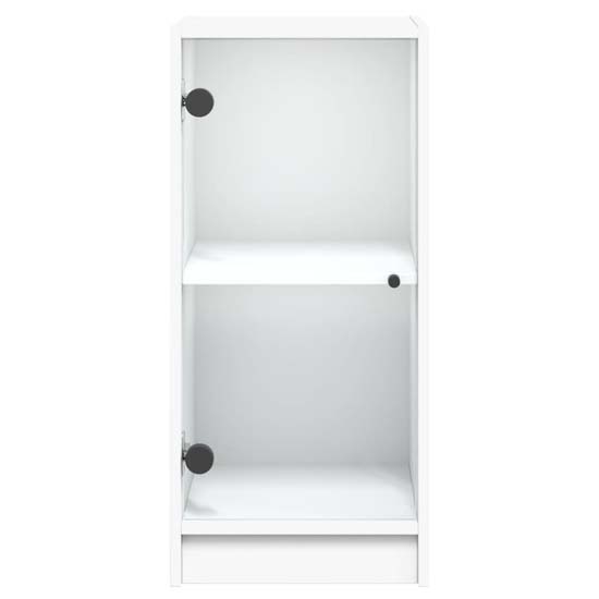 Avila Wooden Office Cabinet With 1 Glass Door In White