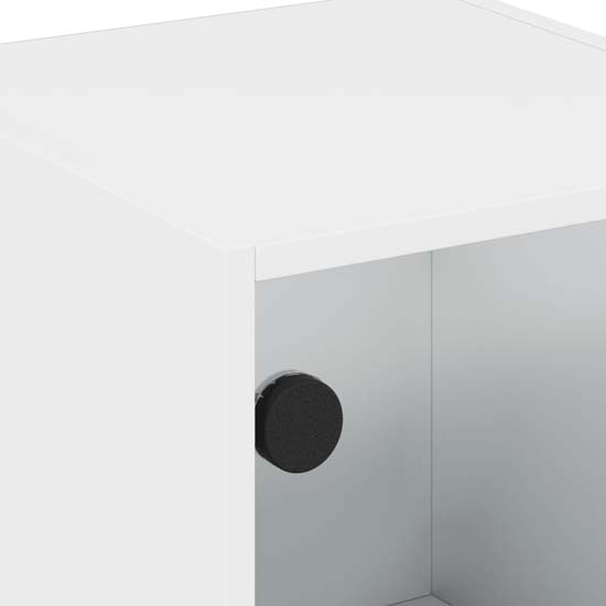 Avila Wooden Office Cabinet With 1 Glass Door In White