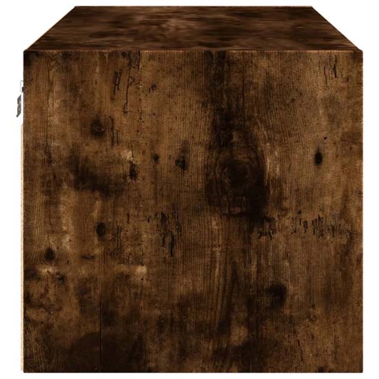 Avila Wooden Wall Cabinet With 3 Glass Doors In Smoked Oak