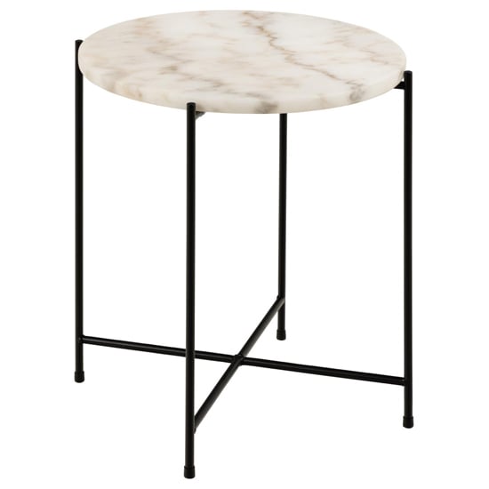 Product photograph of Avilla Marble Stone Side Table Small In White Guangxi from Furniture in Fashion