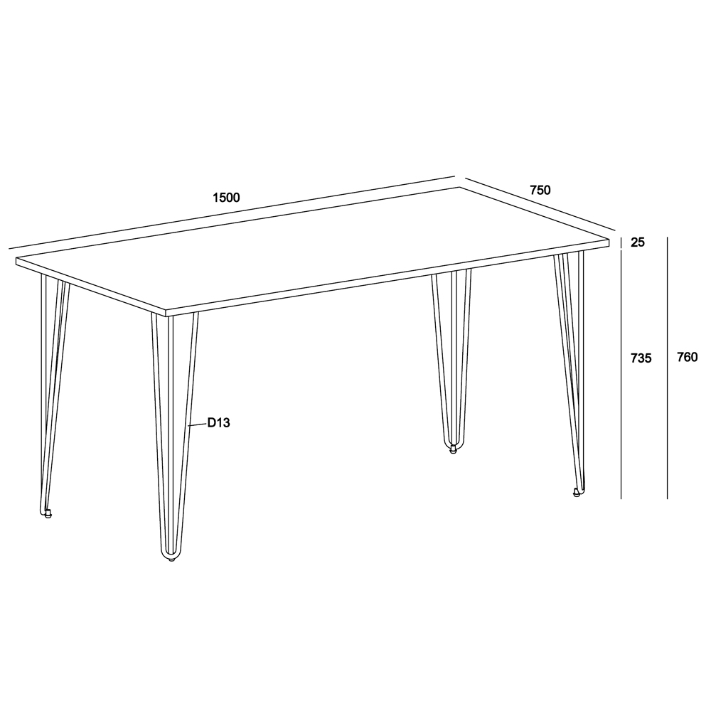 Avoch Large Wooden Rectangular Dining Table In Oak