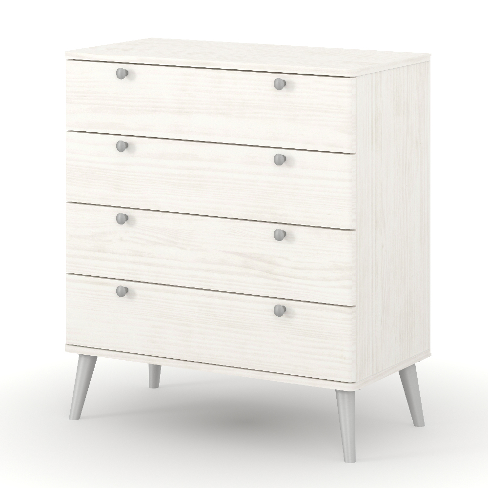 Avoch Wooden Chest Of 4 Drawers In White