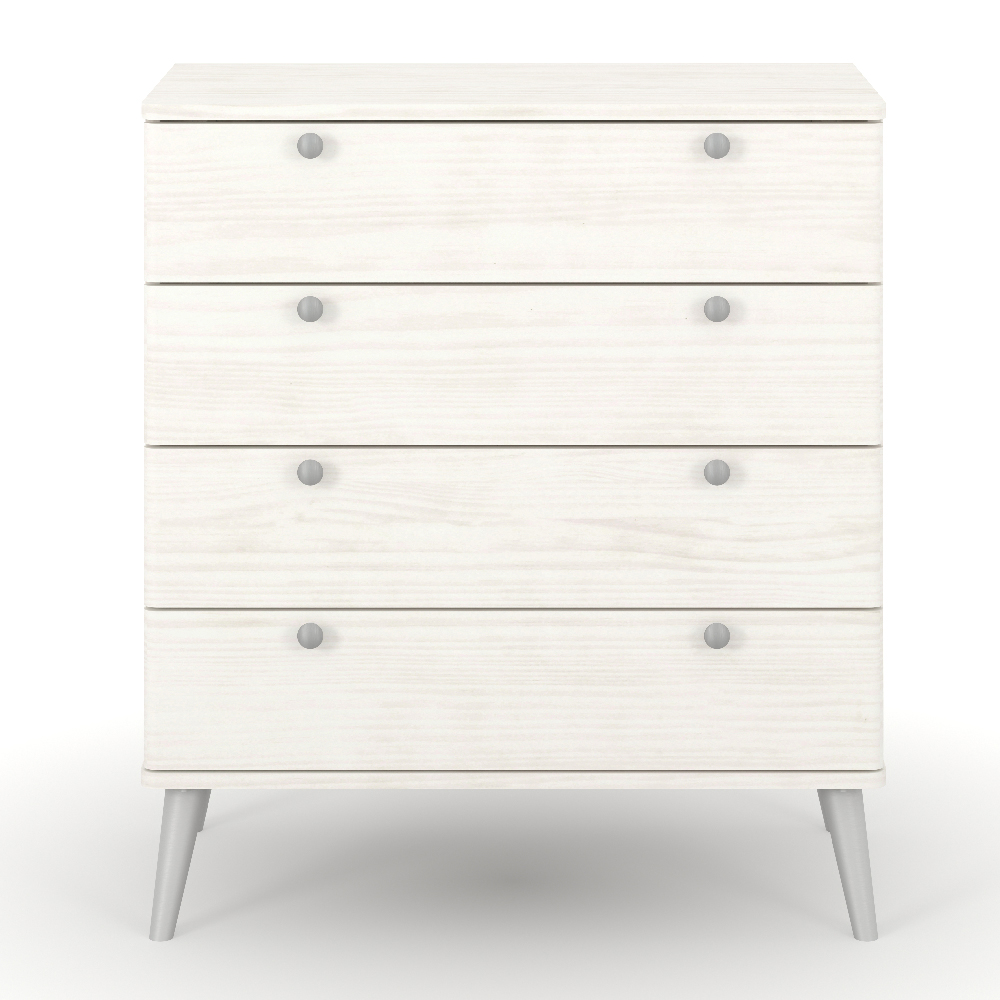 Avoch Wooden Chest Of 4 Drawers In White