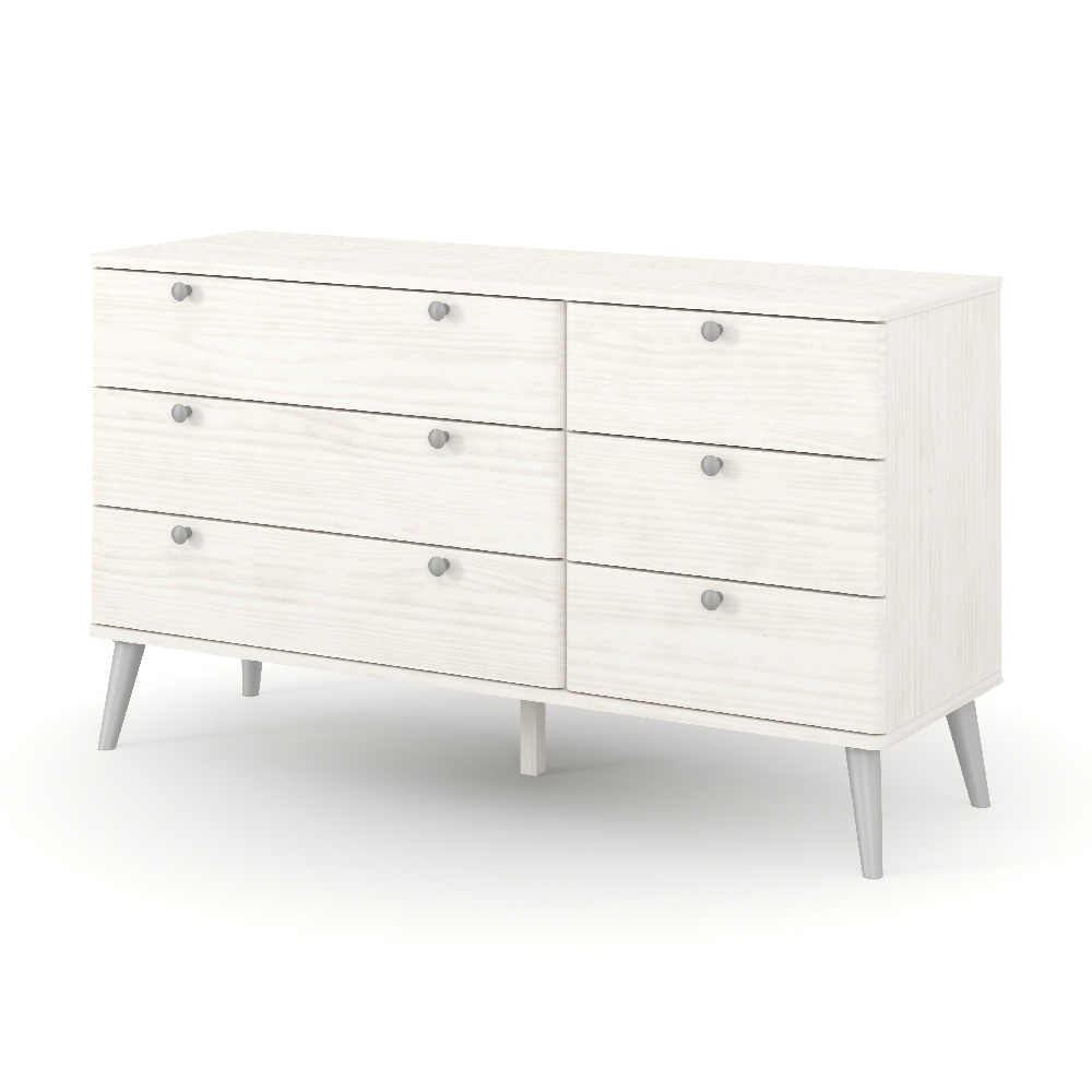 Read more about Avoch wooden chest of 6 drawers in white