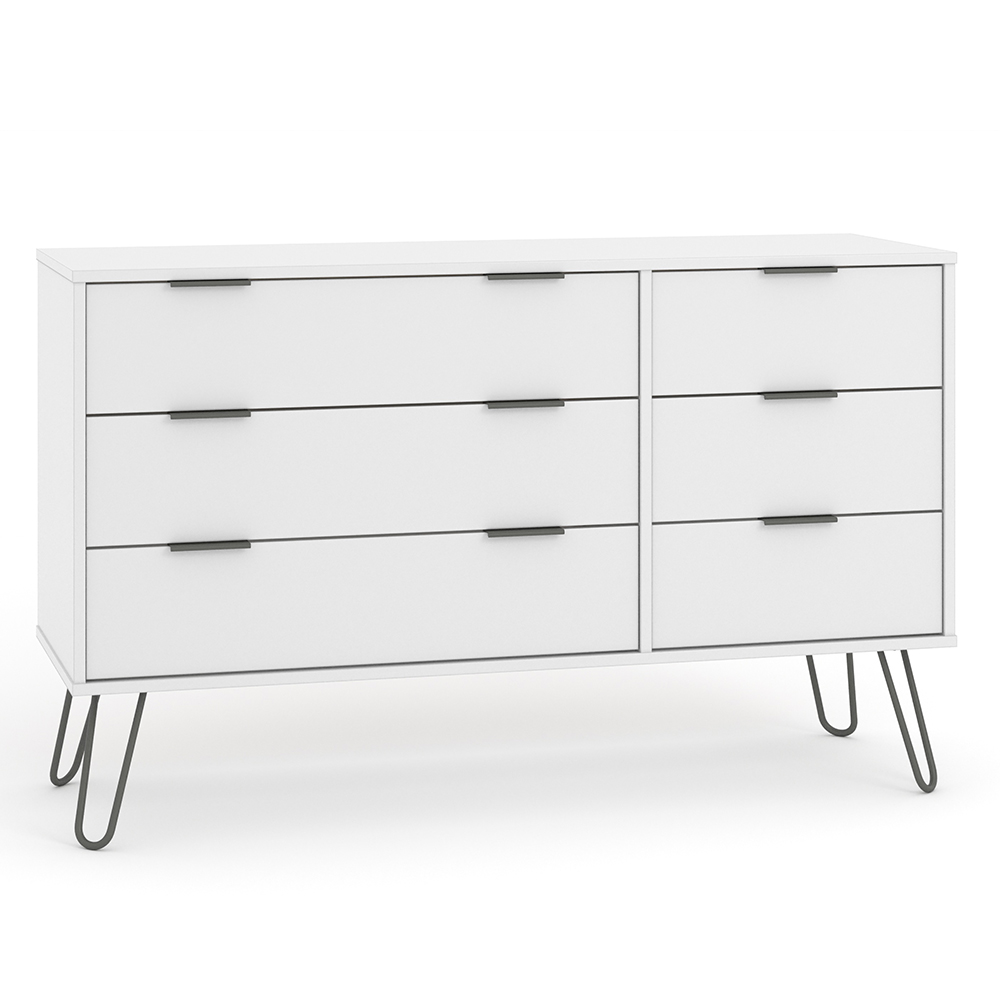 Avoch Wooden Chest Of 6 Drawers In White