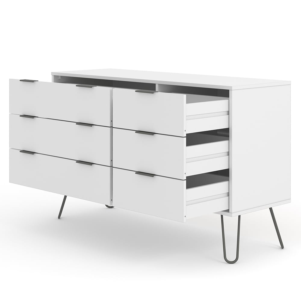 Avoch Wooden Chest Of 6 Drawers In White